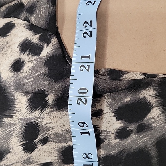 Zara Animal Print Shift Dress, Drop Waist with Side Tie.  Midi Length, Size M - Picture 7 of 12